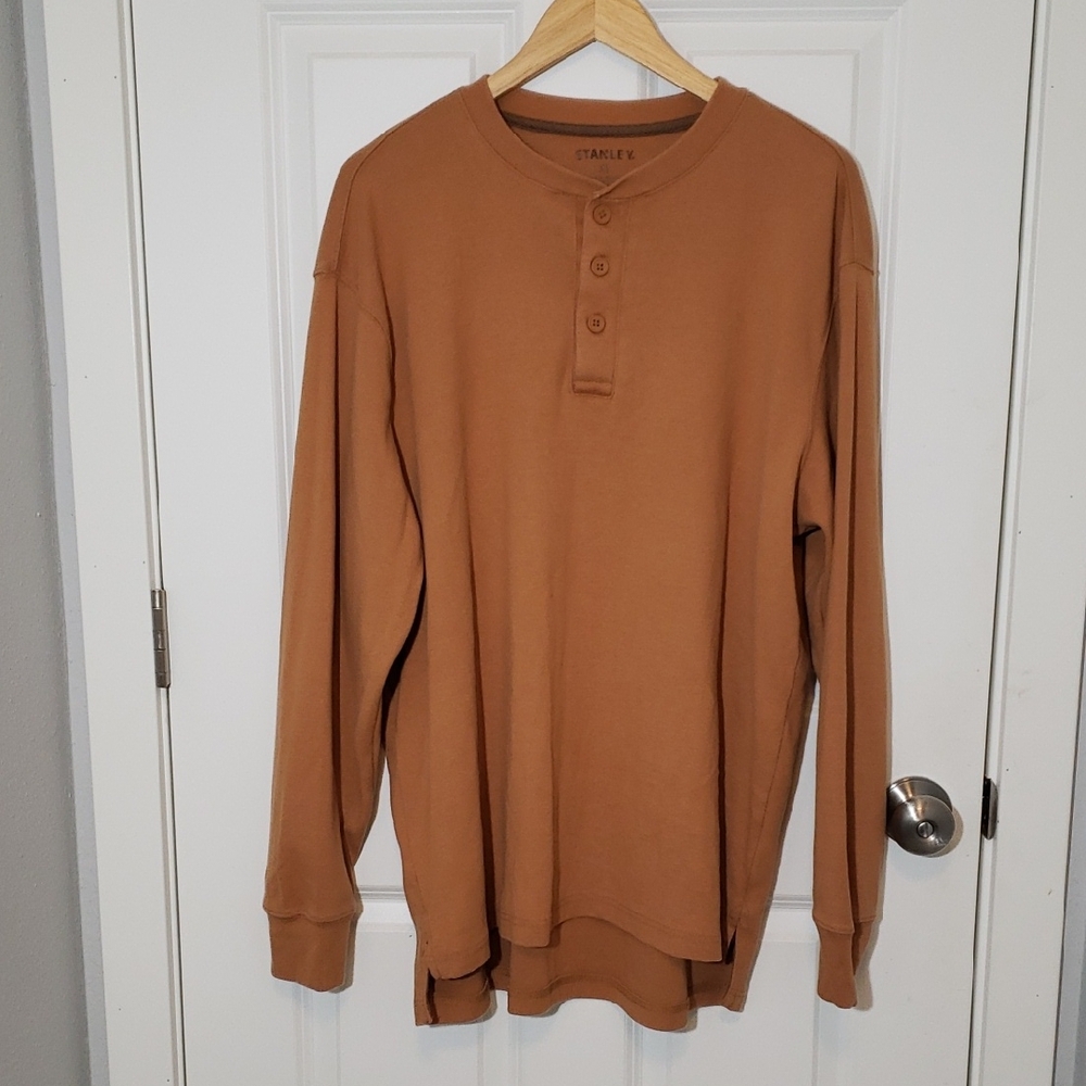 Stanley Men's Brown Long Sleeve Henley